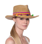 Sombrero Genuino de Diseñador Eric Javits NY - Sunny - Color Natural Mix.